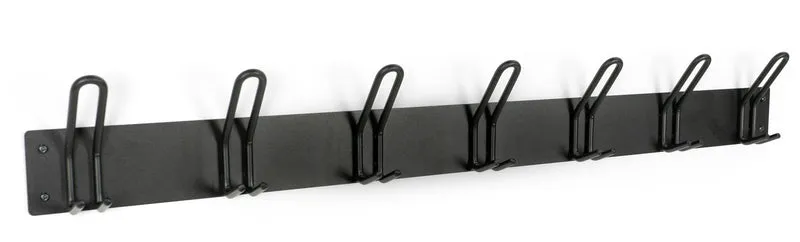 Wandgarderobe MILES 7 Minimalistische Hakenleiste Stahl-Look Spinder