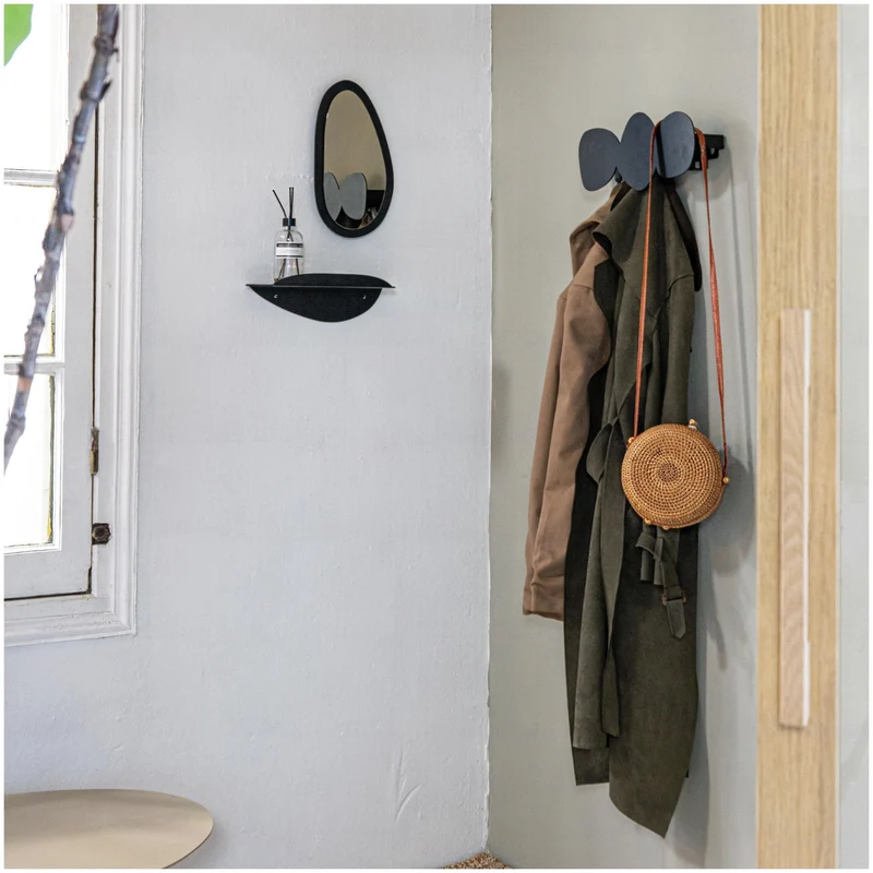 Spinder TUMULO Small Garderobe Stahl Champagner Schwarz Skandic Design
