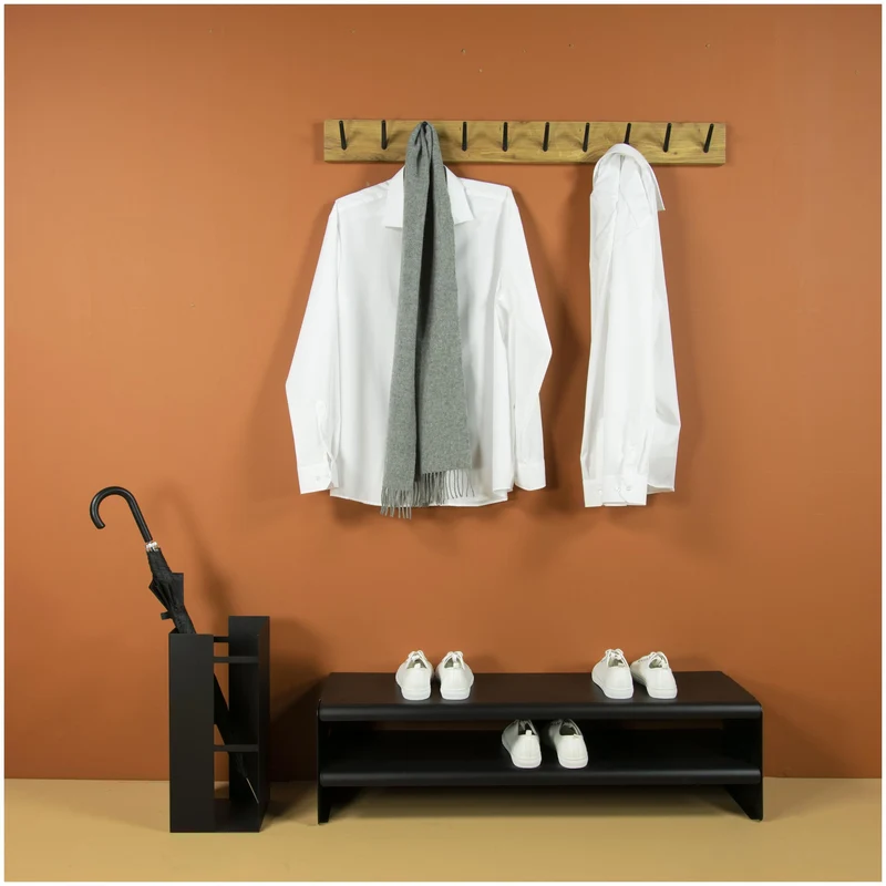 Spinder Hakenleiste Garderobe 62 Eiche Modernes Design mit 10 Haken