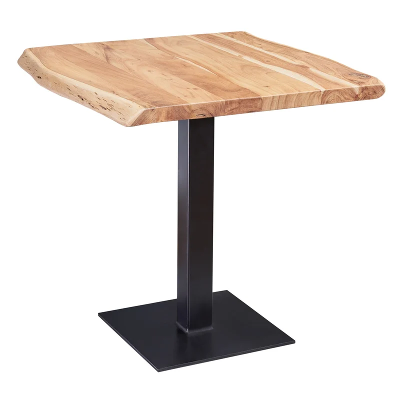 Esstisch Baumkante 80x75x75cm Akazie Massivholz quadratisch Designer