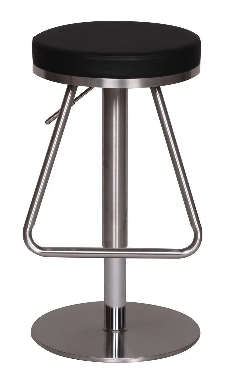 Barhocker WL1.291 Schwarz Edelstahl höhenverstellbar 54-79cm Drehbar