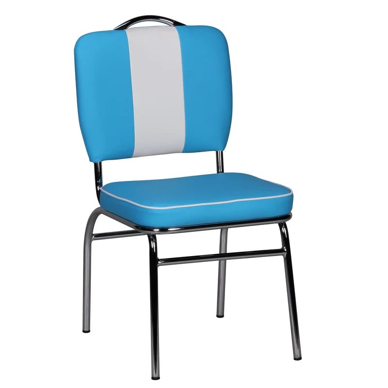 Esszimmerstuhl American Diner Retro gepolstert Blau Weiß