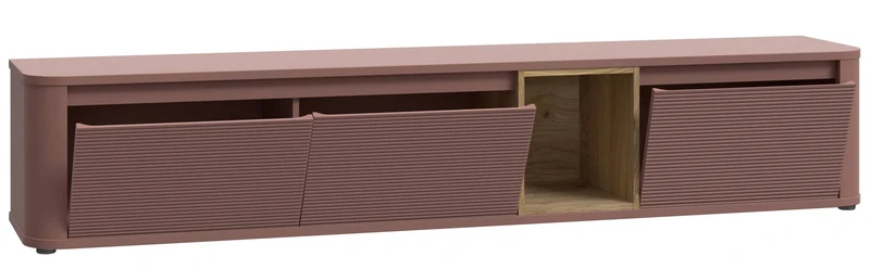 TV-Board Lowboard BREATHTAKER 215 mit 3 Klappen in drei Farben, Forte