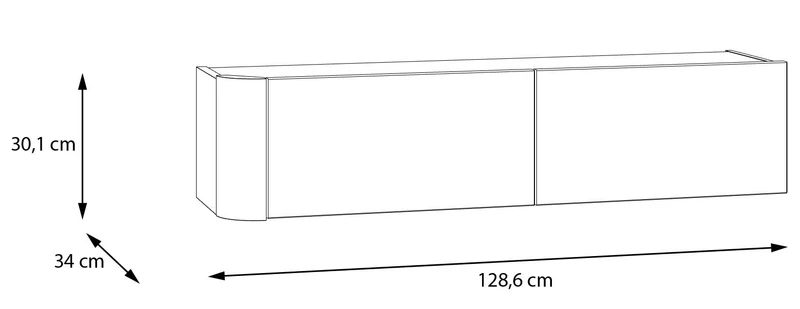Hängeschrank BREATHTAKER 2 Klappen Hängekästchen, von Forte