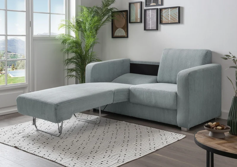 Schlafsofa Funktionssofa MIA Stoff Cord mit getrennten Liegeflächen