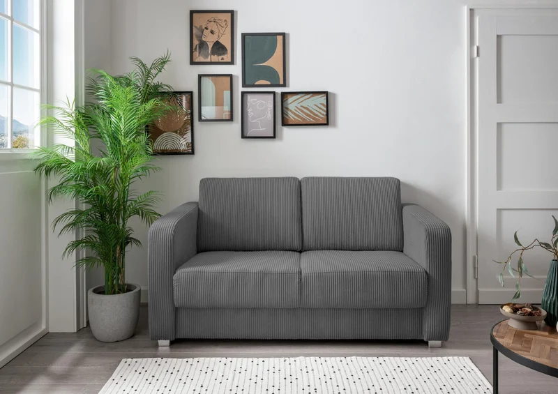 Schlafsofa Funktionssofa MIA Stoff Cord mit getrennten Liegeflächen