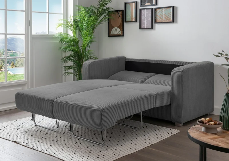 Schlafsofa Funktionssofa MIA Stoff Cord mit getrennten Liegeflächen
