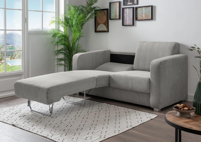 Schlafsofa Funktionssofa MIA Stoff Cord mit getrennten Liegeflächen