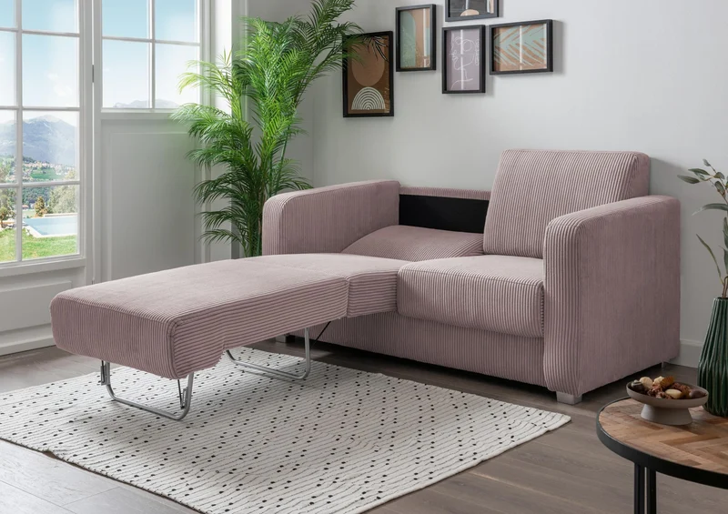 Schlafsofa Funktionssofa MIA Stoff Cord mit getrennten Liegeflächen