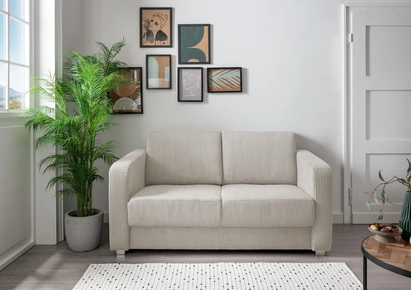 Schlafsofa Funktionssofa MIA Stoff Cord mit getrennten Liegeflächen