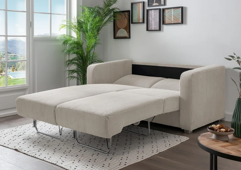 Schlafsofa Funktionssofa MIA Stoff Cord mit getrennten Liegeflächen