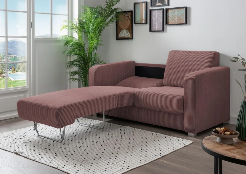 Schlafsofa Funktionssofa MIA Stoff Cord mit getrennten Liegeflächen
