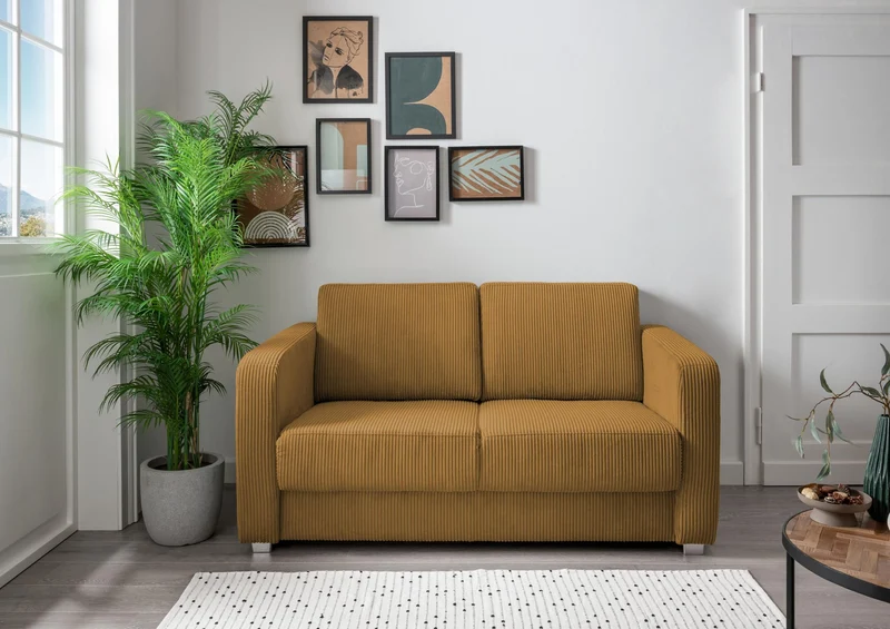 Schlafsofa Funktionssofa MIA Stoff Cord mit getrennten Liegeflächen