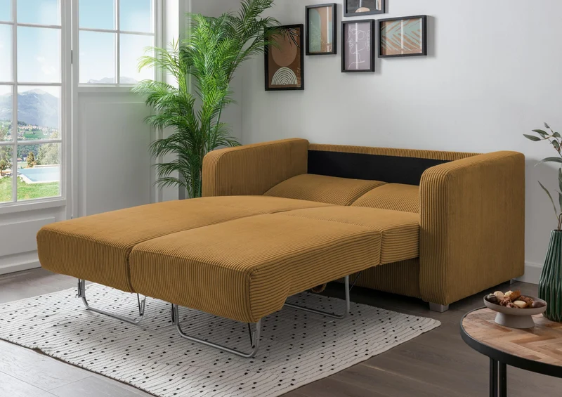 Schlafsofa Funktionssofa MIA Stoff Cord mit getrennten Liegeflächen