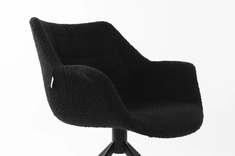 Stuhl Esszimmerstuhl DOULTON drehbar von ZUIVER mit Bouclé Stoff