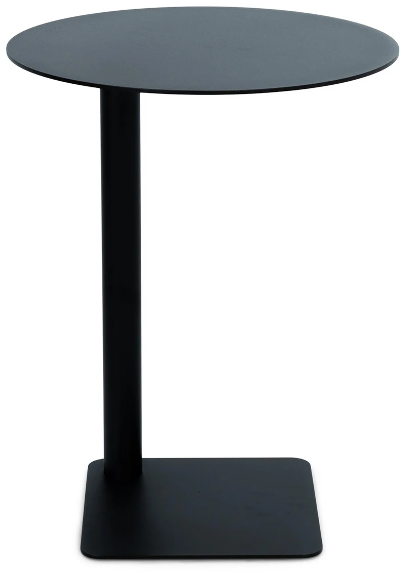 Beistelltisch SUNNY 50 Modern Stahl rund Schwarz Taupe oder Rot