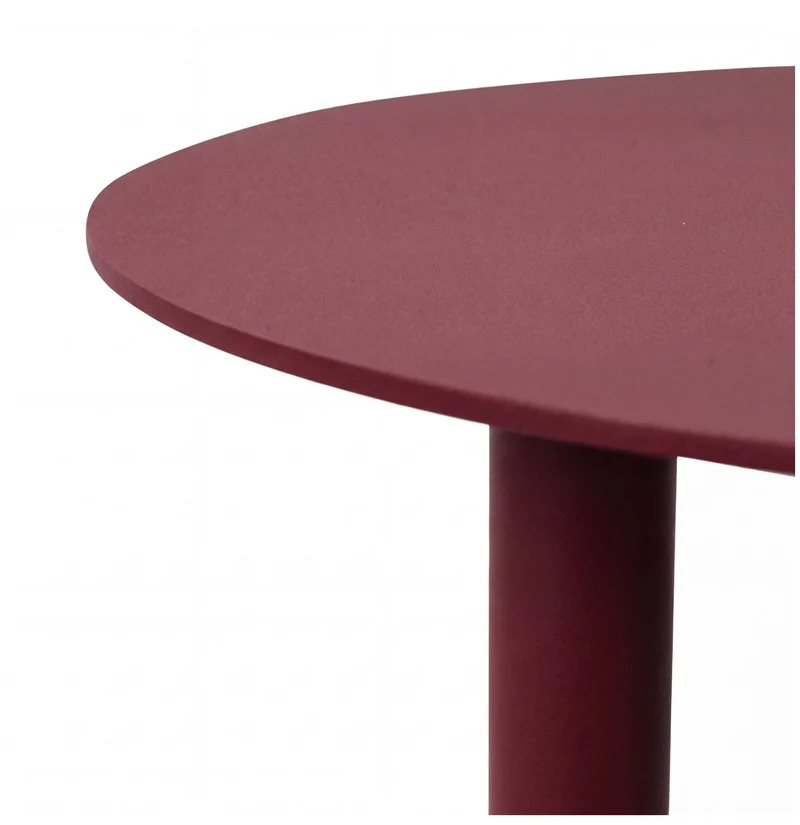 Beistelltisch SUNNY 50 Modern Stahl rund Schwarz Taupe oder Rot