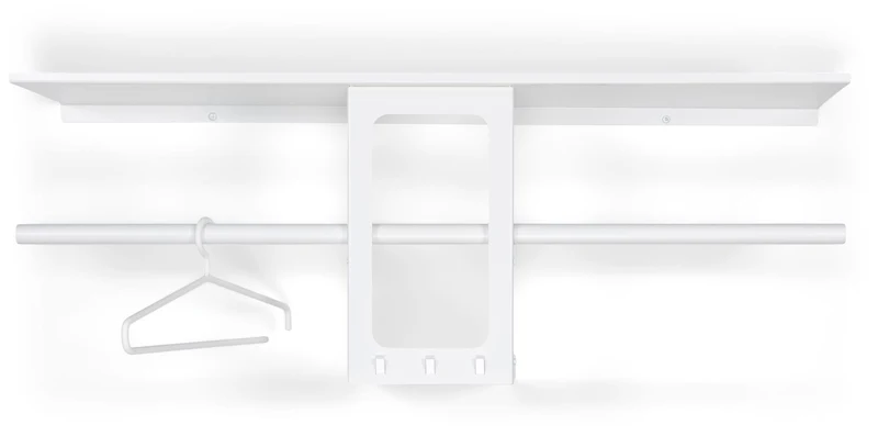 Spinder LUNO SMALL 100 Garderobe Stahl Modernes Design, Schwarz / Weiß