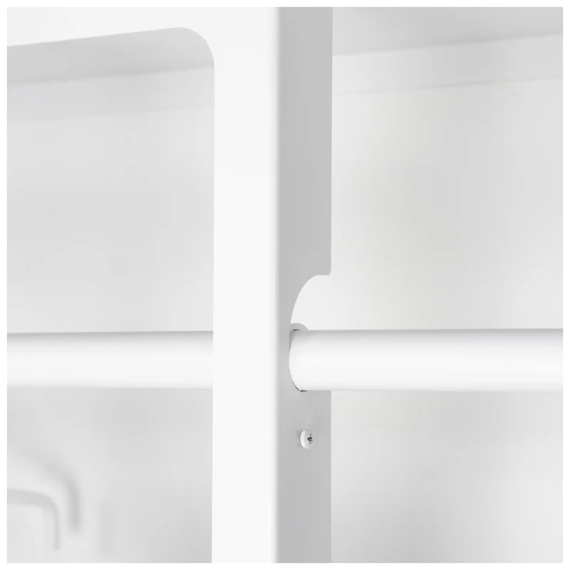 Spinder LUNO SMALL 100 Garderobe Stahl Modernes Design, Schwarz / Weiß