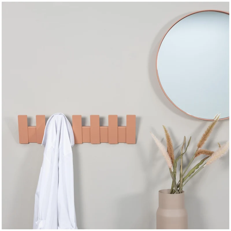 ANGLE 7 Wandgarderobe Hakenleiste, Minimalistischer Stahl, von Spinder