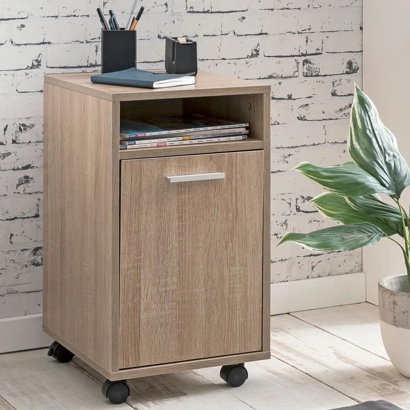 Rollcontainer Sonoma 33x60x38cm Schubladencontainer Büro mit Rollen