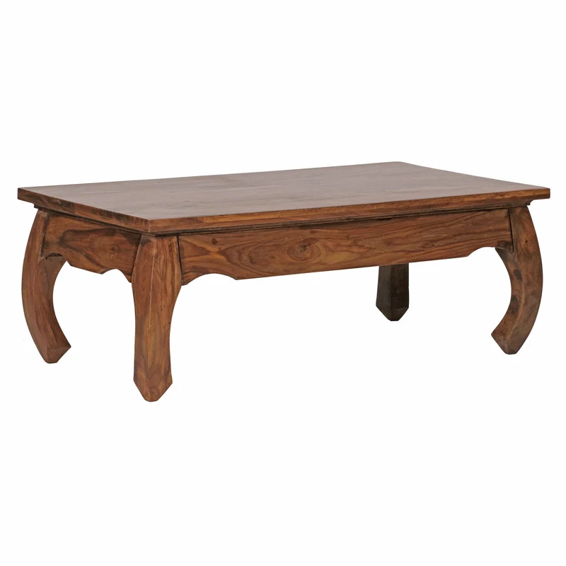 Couchtisch Sheesham Massivholz 110cm Landhausstil Dunkelbraun