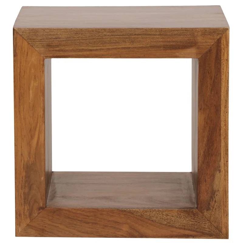 Regal Cube 44cm Sheesham Massivholz Landhausstil Naturprodukt