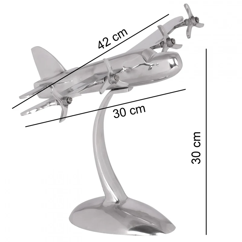 Deko Propeller Aluminium Silber Design