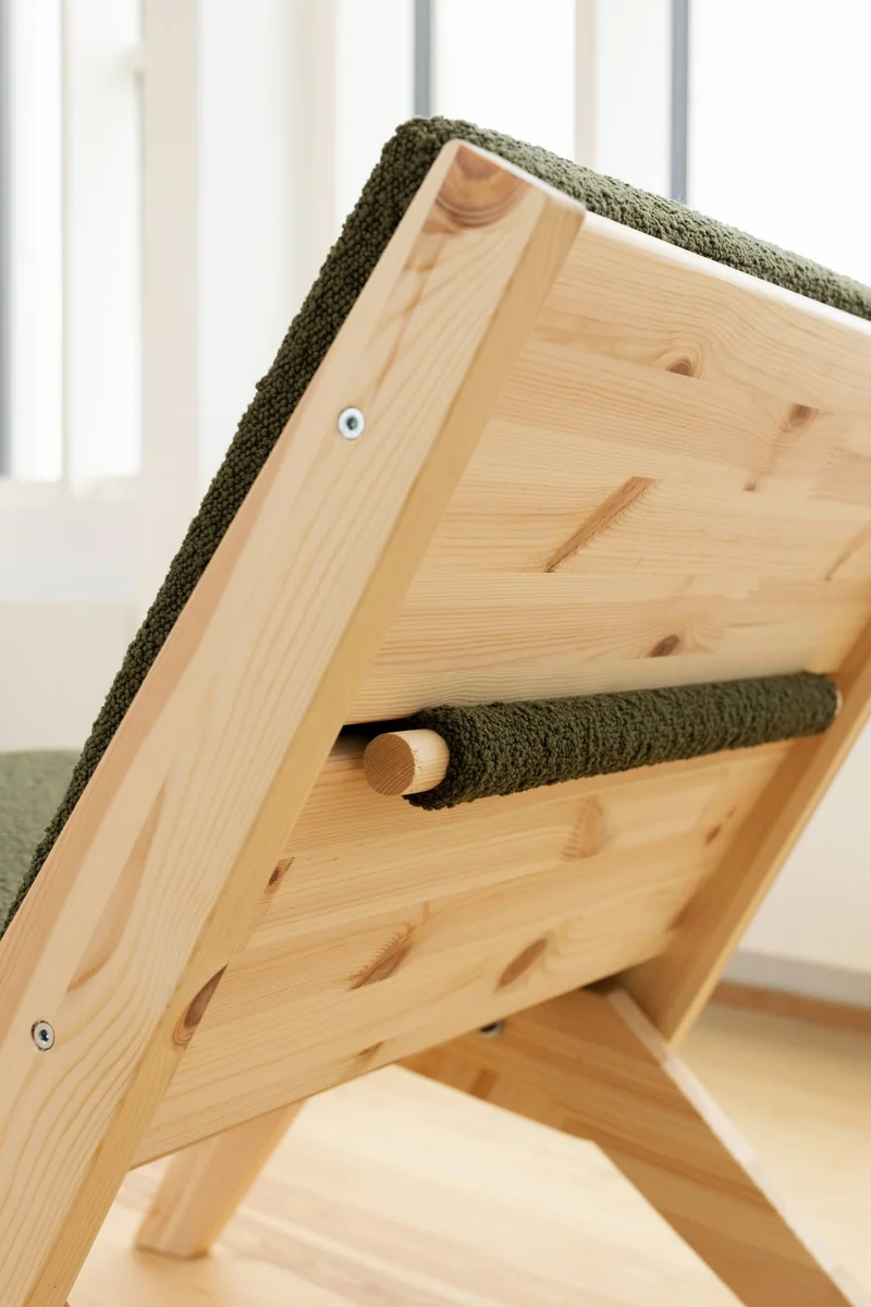 Design Sessel SWAY Lounge Chair klappbar Kiefer unbehandelt von Karup