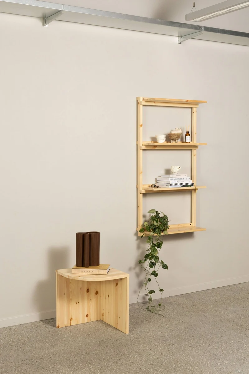 Regal GROOVE SHELVING Kiefer Natur unbehandelt in 3 Größen von Karup