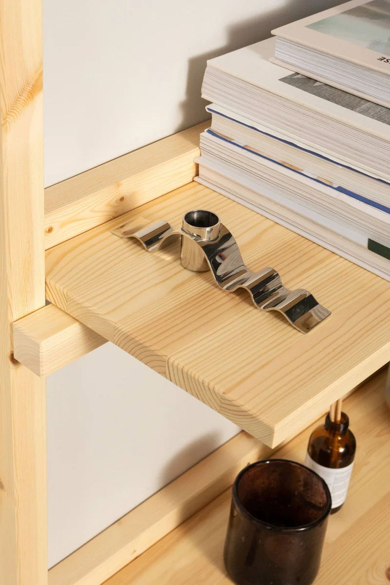 Regal GROOVE SHELVING Kiefer Natur unbehandelt in 3 Größen von Karup
