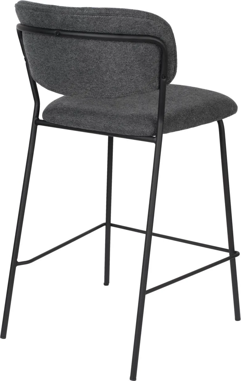 Hocker Tresenhocker JOLIEN BLACK in zwei verschiedenen Grautönen