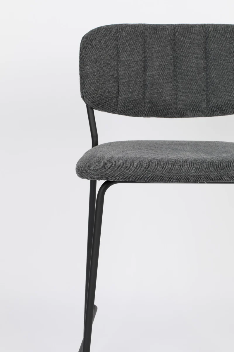 Hocker Tresenhocker JOLIEN BLACK in zwei verschiedenen Grautönen