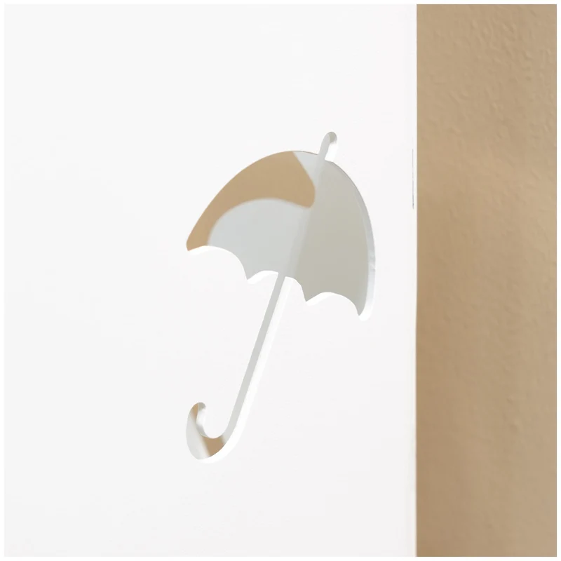 Schirmständer STORM Regenschirmhalter Stahl Schwarz / Weiß von Spinder