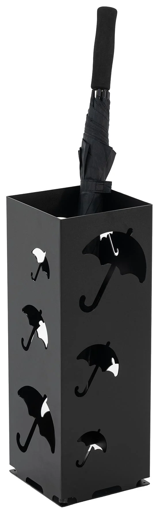 Schirmständer STORM Regenschirmhalter Stahl Schwarz / Weiß von Spinder