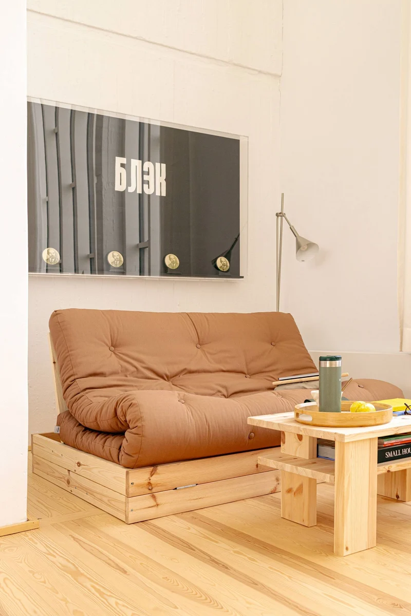 Schlafsofa FLIP Sofa Bett Kiefer massiv unbehandelt, von Karup
