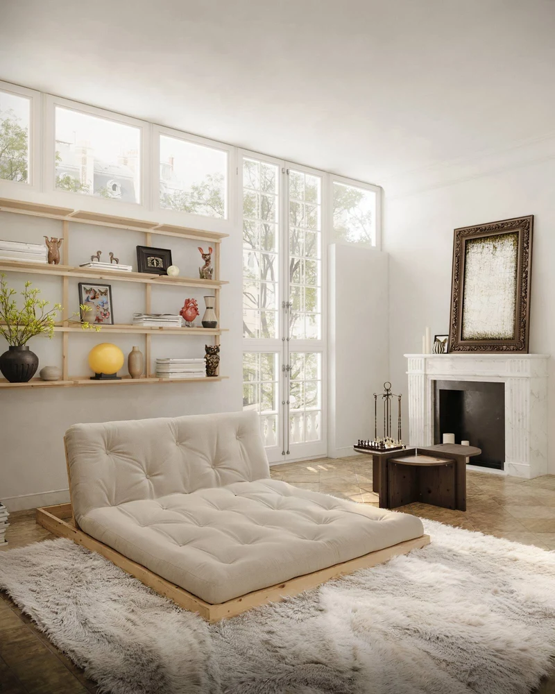 Schlafsofa FLIP Sofa Bett Kiefer massiv unbehandelt, von Karup
