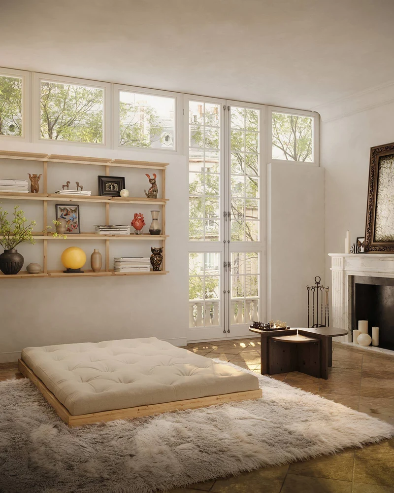 Schlafsofa FLIP Sofa Bett Kiefer massiv unbehandelt, von Karup