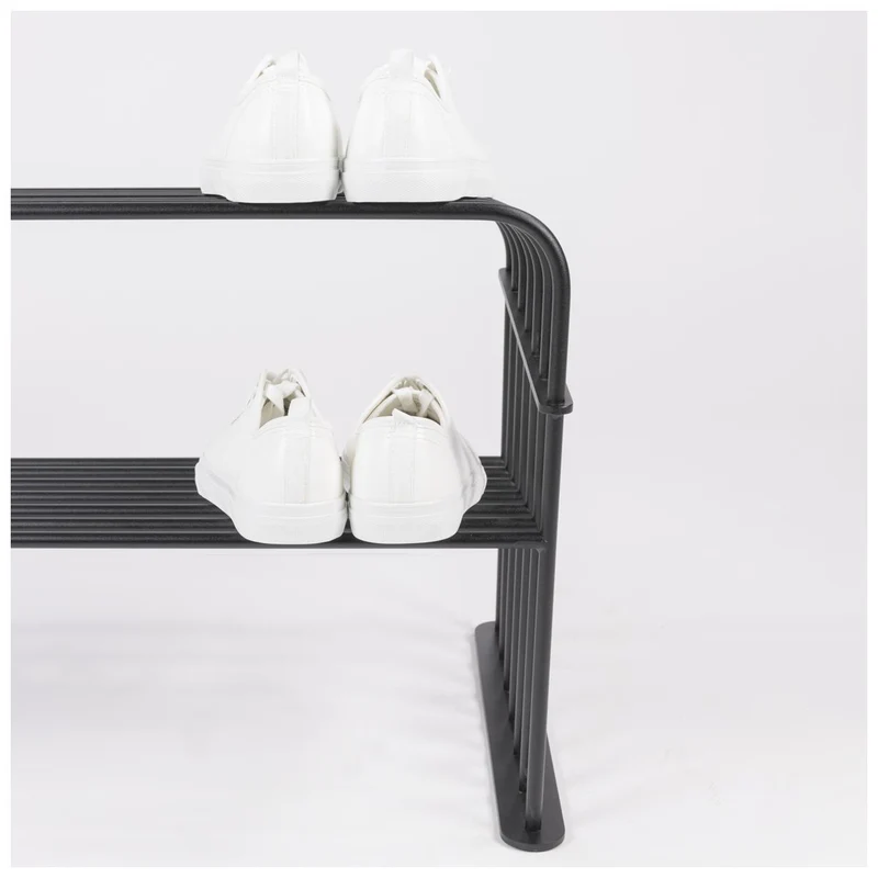 Spinder GRID 70 Stahl Schuhregal, Modernes Design, Schwarz