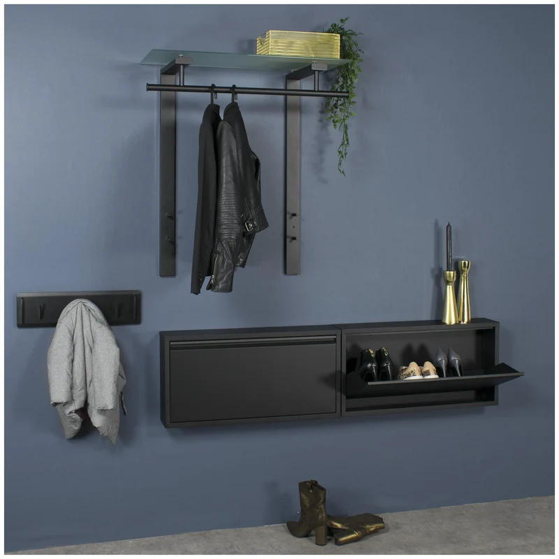 Spinder DUTCH Garderobe: Minimalistisches Design aus Stahl & Glas
