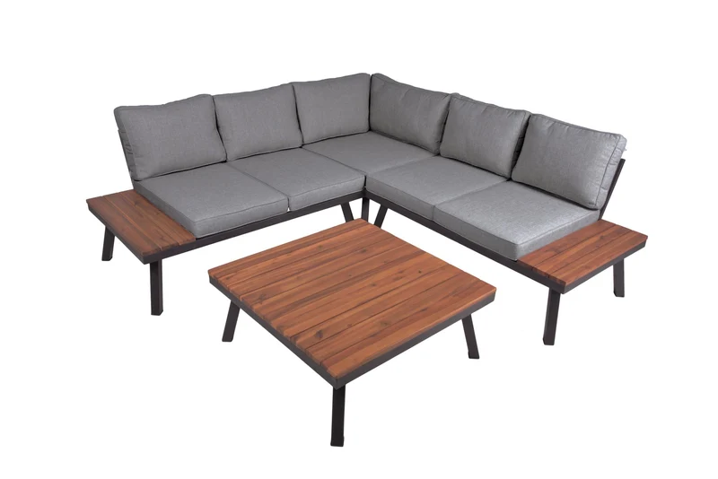 Modernes Gartensofa Garten Garnitur Lounge Set THERESA, 4tlg.