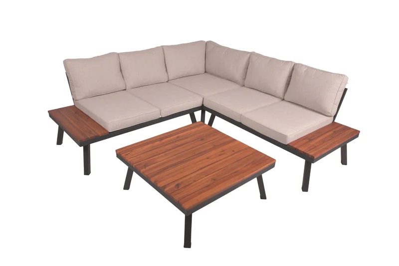 Modernes Gartensofa Garten Garnitur Lounge Set THERESA, 4tlg.