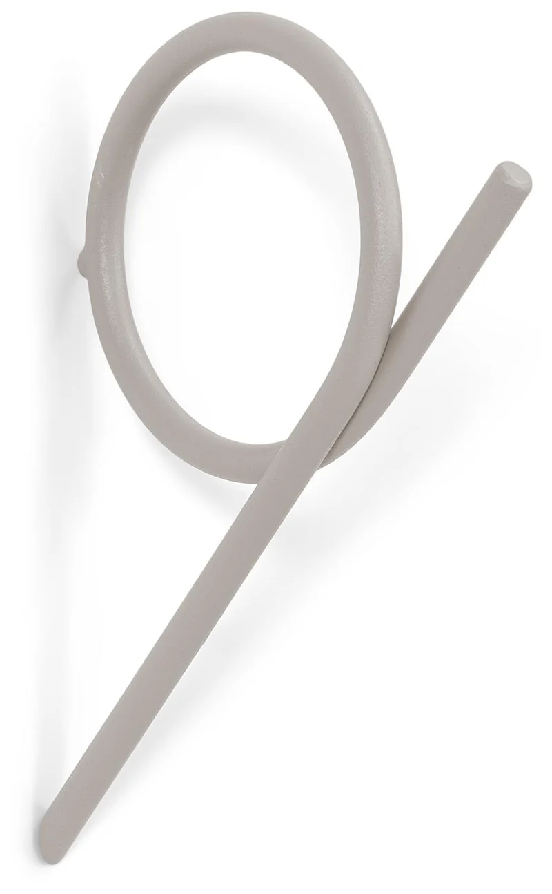 Spinder TUBA Medium Wandhaken - Skandinavisches Design, Stahl, Taupe