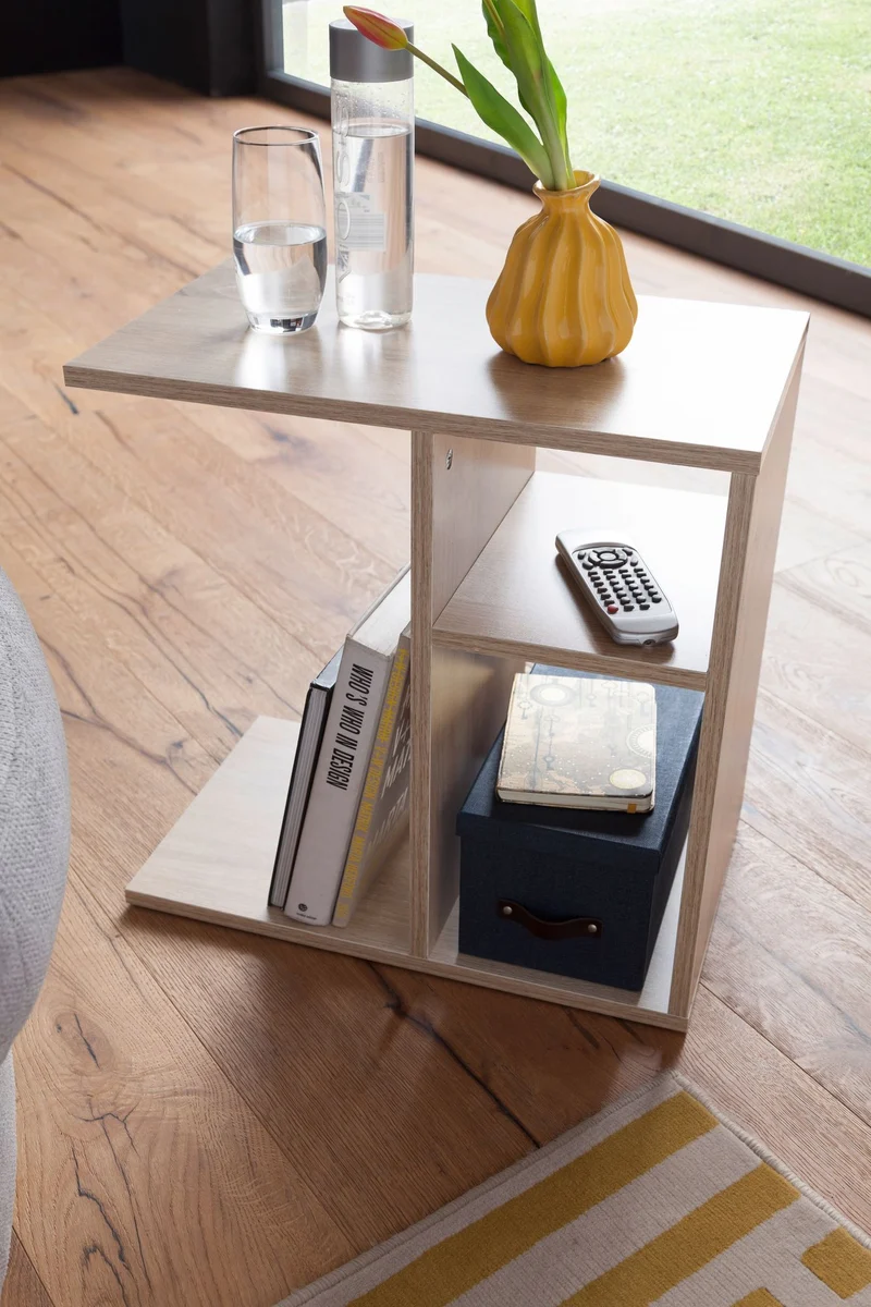 Beistelltisch 50x50x30cm Holz Sonoma Design modern Wohnzimmer eckig