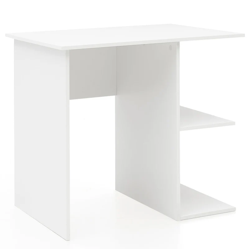 Schreibtisch WL5.757 Weiß 82x60x76cm mit Ablage Modern Büro