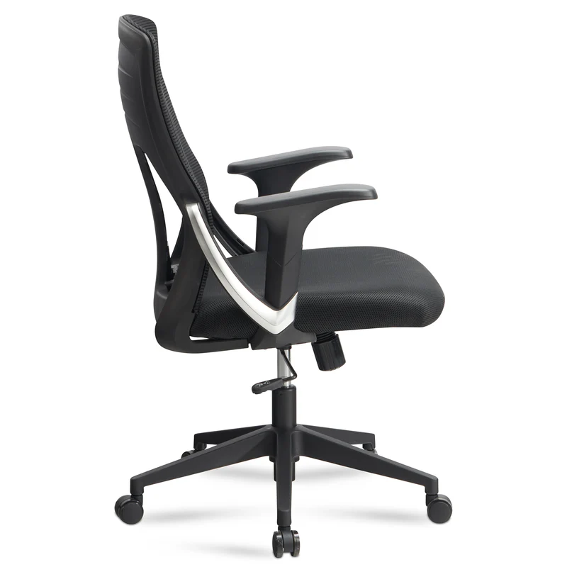 Bürostuhl Schwarz Mesh höhenverstellbar Lendenwirbelstütze ergonomisch