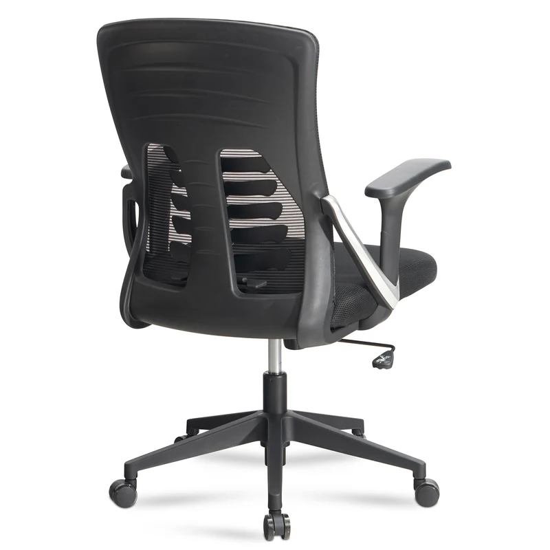 Bürostuhl Schwarz Mesh höhenverstellbar Lendenwirbelstütze ergonomisch