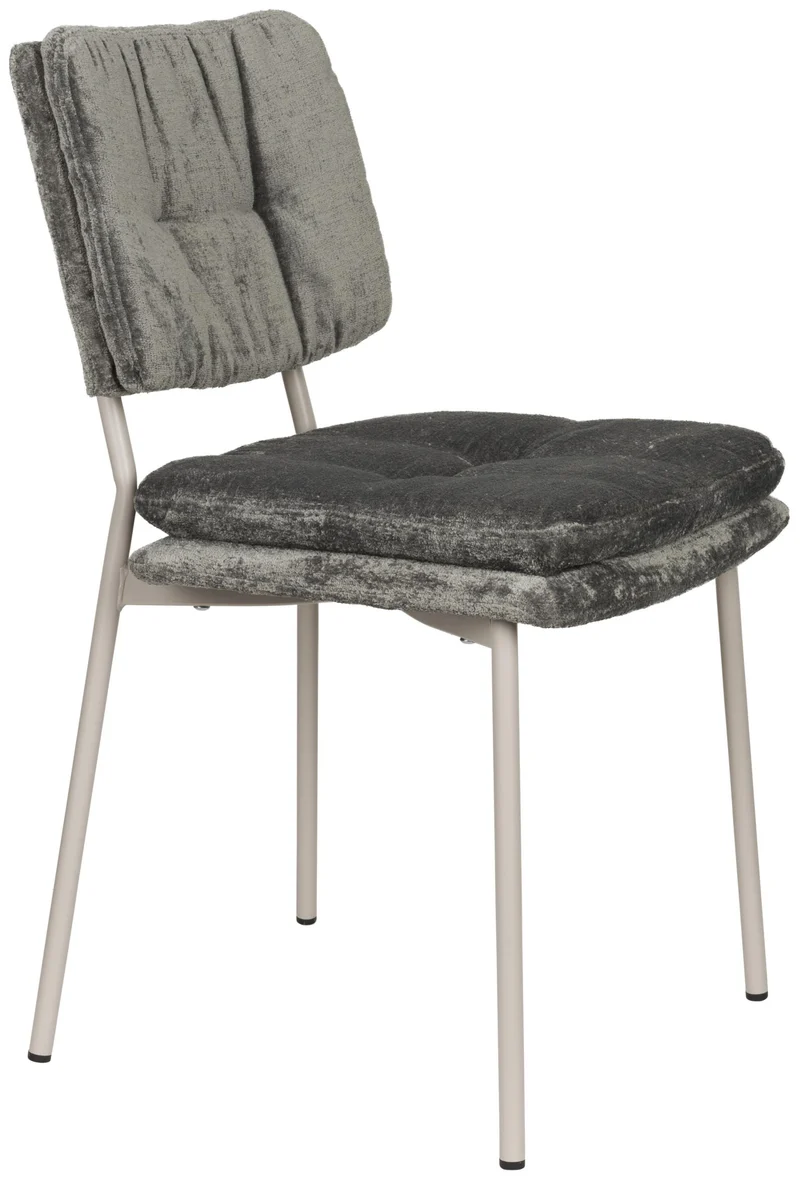 Stuhl Esszimmerstuhl FRANCK Stoff Grau oder Beige