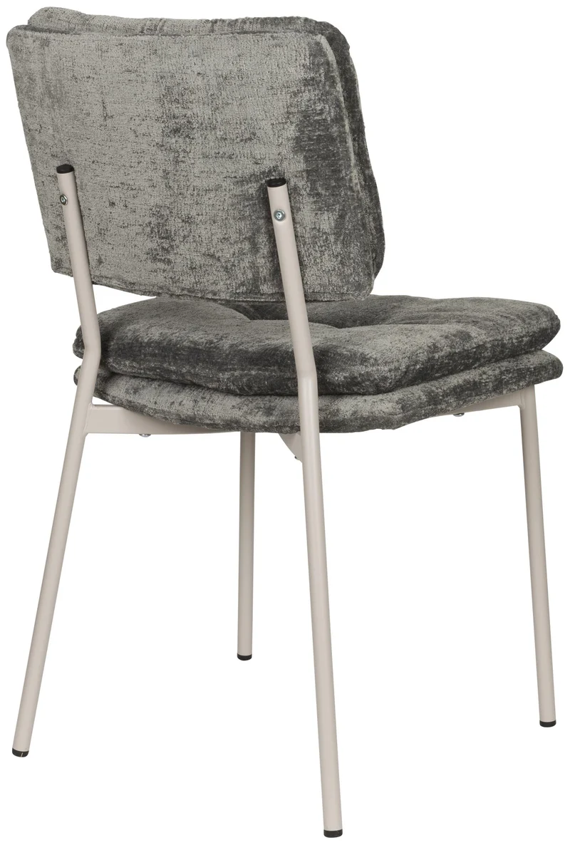 Stuhl Esszimmerstuhl FRANCK Stoff Grau oder Beige