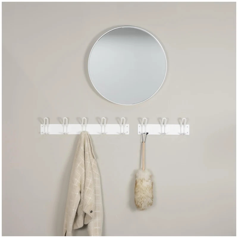 Wandgarderobe Hakenleiste MILES 5 Minimalistischer Stahl-Look Spinder
